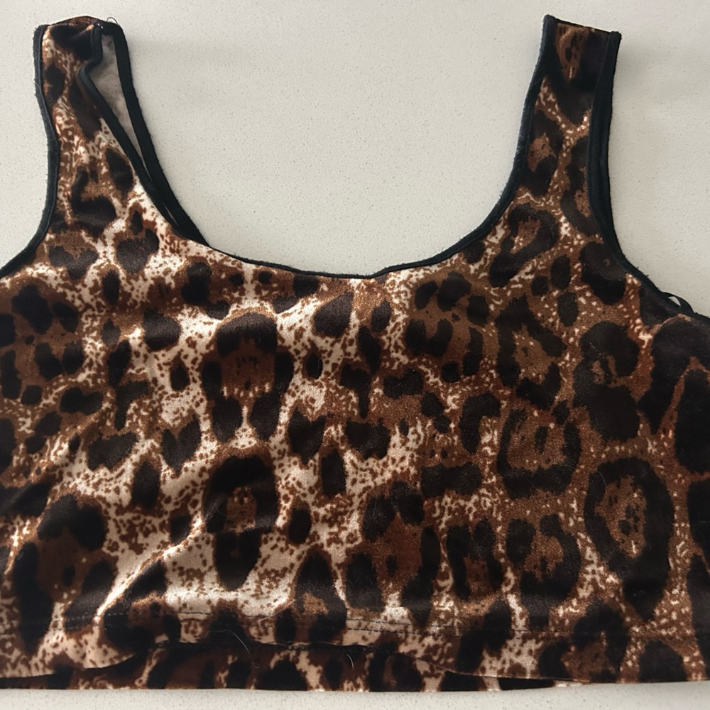 Small Leopard Print Bralette/Crop Top - Great Condtion